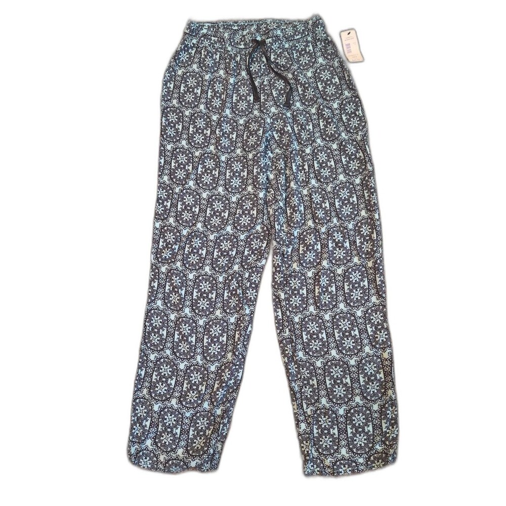 NWT Inidgo Sleepwear Blue And Black Printed Pajama Pants
